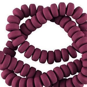 Polymer beads rondelle 7mm Port Red