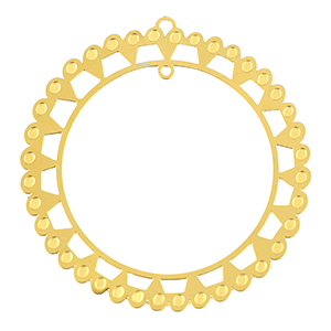 Stainless steel charms bohemian 48mm Gold