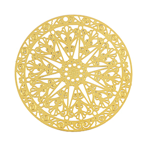 Stainless steel charms bohemian 40mm Gold