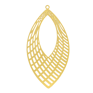 Stainless steel charms bohemian leaf Gold