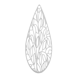 Stainless steel charms bohemian drop Silver