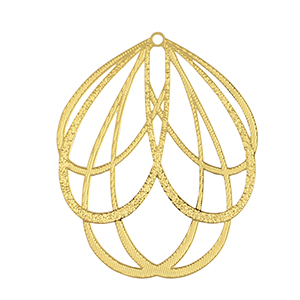 Stainless steel charms bohemian flower Gold