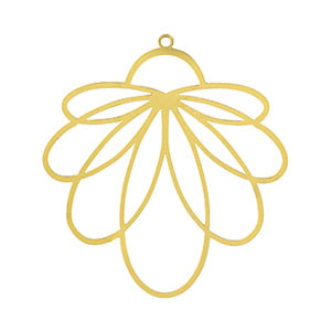 Stainless steel charms bohemian flower Gold