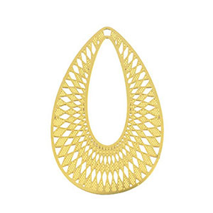 Stainless steel charms bohemian drop Gold