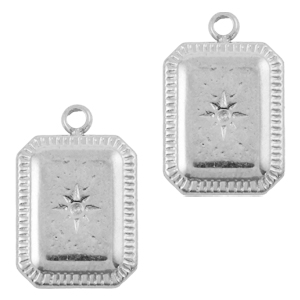Stainless steel charms star Silver