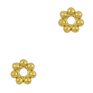Stainless steel beads spacer Bali ring 5mm Gold