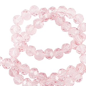 Top faceted beads 4x3mm disc Pale Pink
