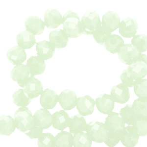 Top faceted beads 3x2mm disc Mint Green