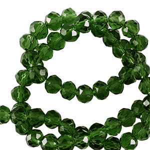 Top faceted beads 3x2mm disc Emerald Green