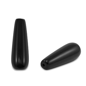 Natural stone beads Agate drop Black