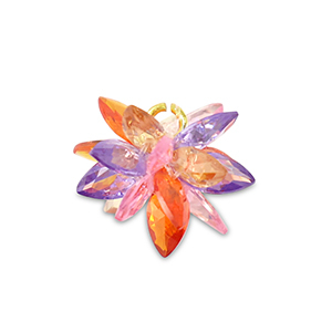 Cubic Zirconia charms flower Multicolor