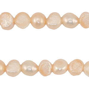 BQ Freshwater pearls round 7-9mm Peach Rose