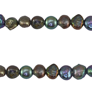 Freshwater pearls nugget 4-6mm Dark Peacock Blue