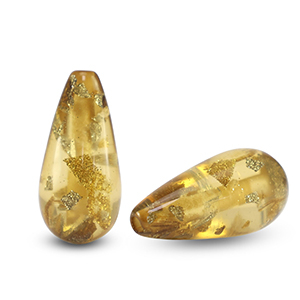 Polaris Elements drop shaped beads Tiffany Walnut Brown