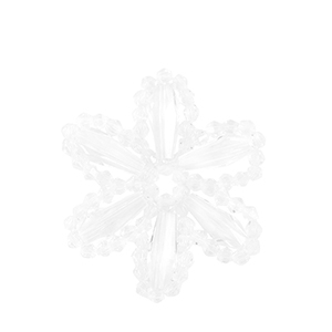 Top Faceted charms flower Transparent