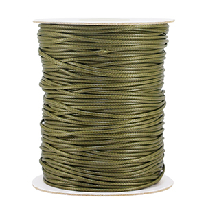 Macram&eacute; bead cord braided 1.5mm Moss Green