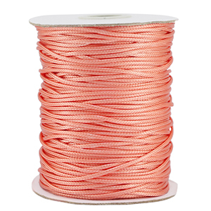Macram&eacute; bead cord braided 1.5mm Coral Orange