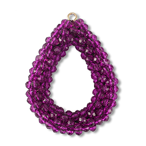 Top Faceted charms drop &nbsp;tillandsia purple