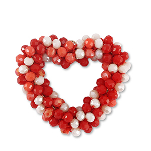 Top Faceted charms heart multicolour
