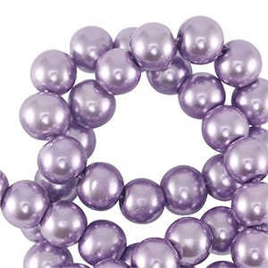 Glass pearls 6mm Lilac purple
