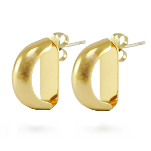 Brass TQ metal earpin Gold