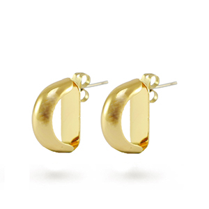 Brass TQ metal earpin Gold