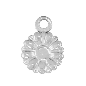 Stainless steel charms flower Silver