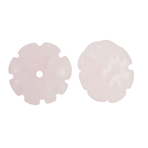 Natural stone beads Milky Quartz flower Light pink