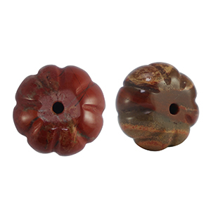 Natural stone beads Jasper flower Red-Brown