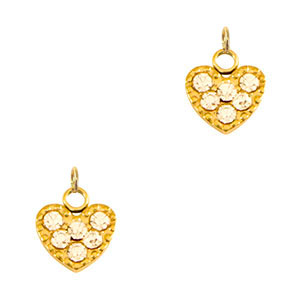 Stainless steel charms heart Gold