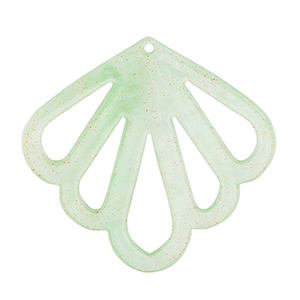 Resin pendants shell Mint Green