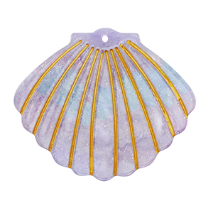 Resin pendants shell Purple