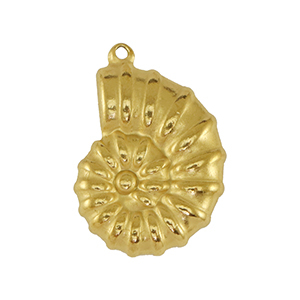 Stainless steel charms sea shell Gold