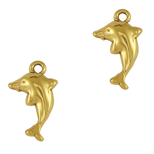 Stainless steel charms dolphin Gold