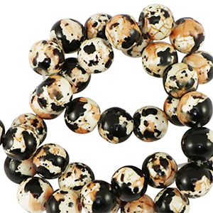Beads Ceramic 6mm Black-creme