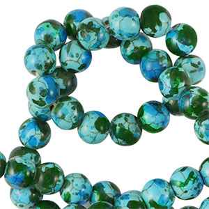 Beads Ceramic 6mm Green-blue