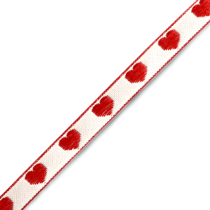 Ribbon text hearts White-Red