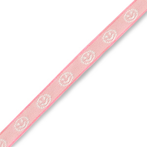 Ribbon text smiley Pink-White