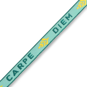 Ribbon text "carpe diem" Turquoise-Green