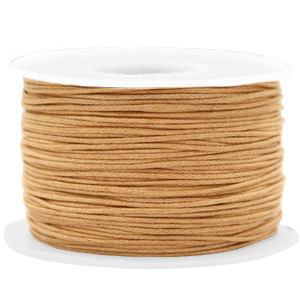 Waxed cord 1mm Camel Brown