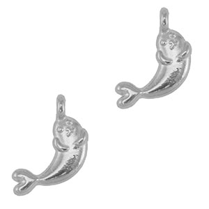 DQ European metal charms Seal Antique Silver (nickel free)