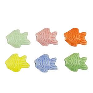 Beads Ceramic fish Multicolour