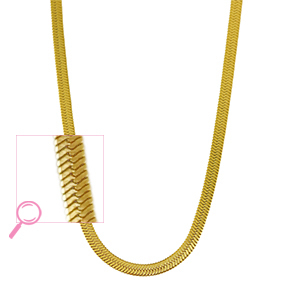 Stainless steel necklaces snake Gold