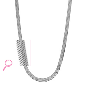 Stainless steel necklaces snake Silver