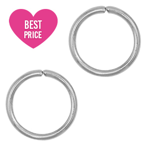 Stainless steel findings jump ring 5mm Silver