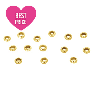 Stainless steel findings crimp bead 2.5mm Gold