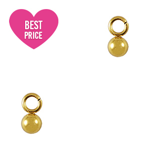 Stainless steel charms ball 3mm Gold