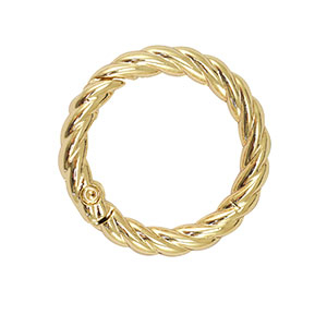 Jewellery findings key chain ring twisted Gold