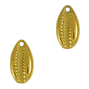 Stainless steel charms cowrie Gold