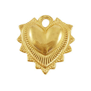 Stainless steel charms heart Gold